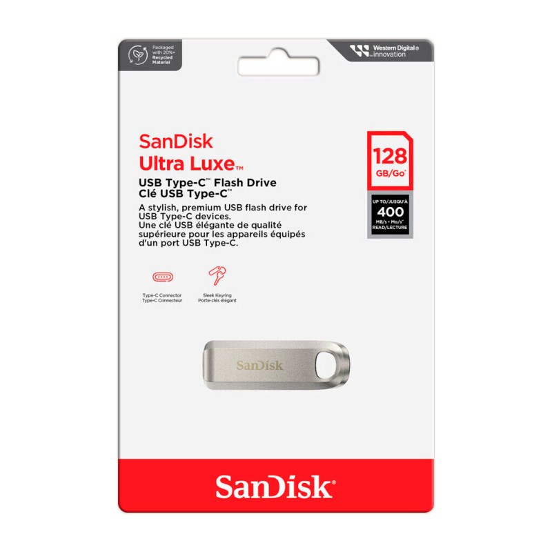 USB флеш накопитель SanDisk 128GB Ultra Luxe Type-C USB 3.2 (SDCZ75-128G-G46)