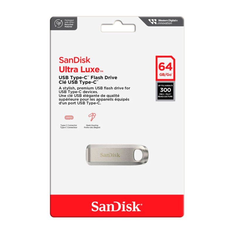 USB флеш накопитель SanDisk 64GB Ultra Luxe Type-C USB 3.2 (SDCZ75-064G-G46)