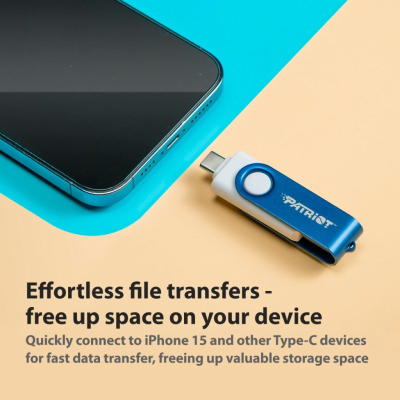 USB флеш накопитель Patriot 64GB Xporter X550 USB 3.2/Type-C (PS64GX550AAD)