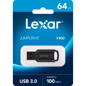 USB флеш накопичувач Lexar 64GB JumpDrive V400 Black USB 3.0 (LJDV400064G-BNBNG)