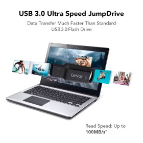 USB флеш накопичувач Lexar 64GB JumpDrive V400 Black USB 3.0 (LJDV400064G-BNBNG)