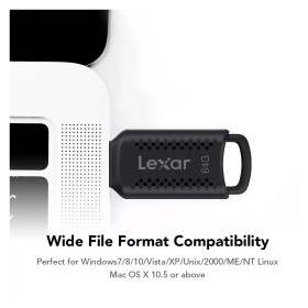 USB флеш накопичувач Lexar 64GB JumpDrive V400 Black USB 3.0 (LJDV400064G-BNBNG)