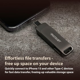 USB флеш накопитель Patriot 64GB Rage R550 Matte Black USB/Type-C 3.2 (PE64GR550DSAD)