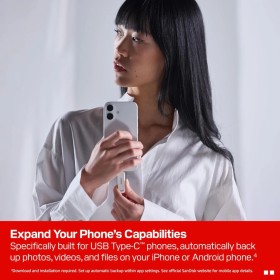 USB флеш накопитель SanDisk 128GB Phone Drive Arctic White Type-C USB 3.2 (SDIXS0N-128G-GN6NE)