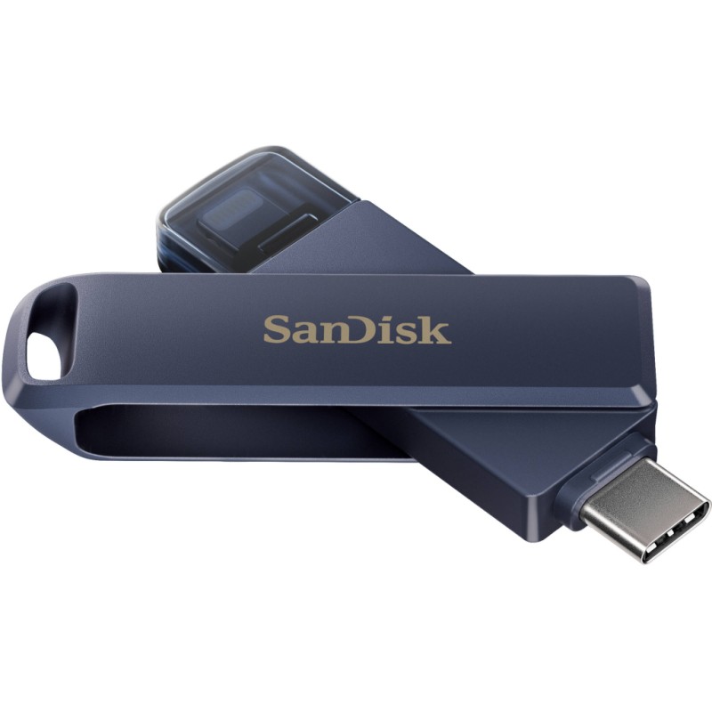 USB флеш накопитель SanDisk 128GB Phone Drive for iPhone Metallic Sky Lightning/Type-C U (SDIXD0N-128G-GN6NE)
