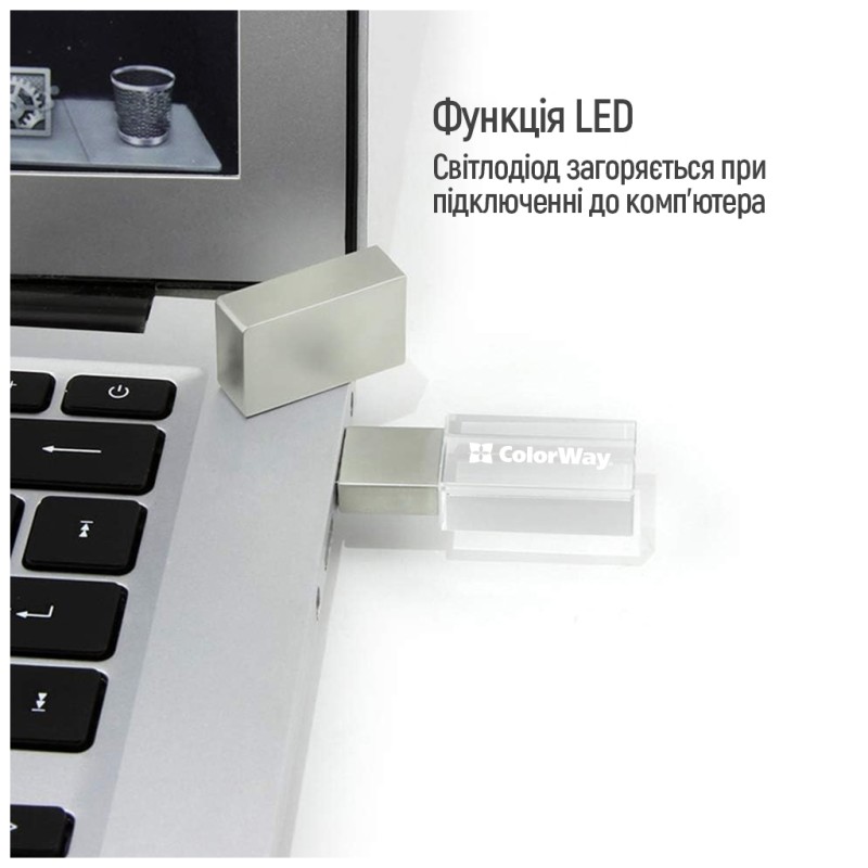 USB флеш накопитель ColorWay 64GB ColorWay Crystal USB 3.0 (CW-USBCL64)