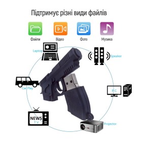 USB флеш накопитель ColorWay Pistol 32 GB 3.0 Black (CW-USBPL32)