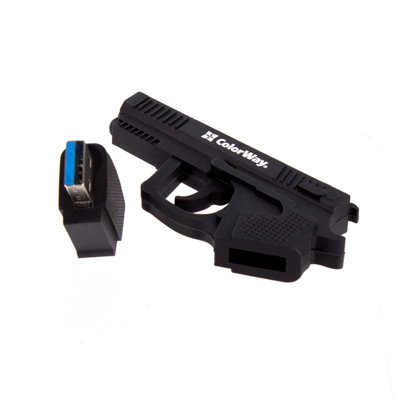 USB флеш накопитель ColorWay Pistol 64 GB 3.0 Black (CW-USBPL64)