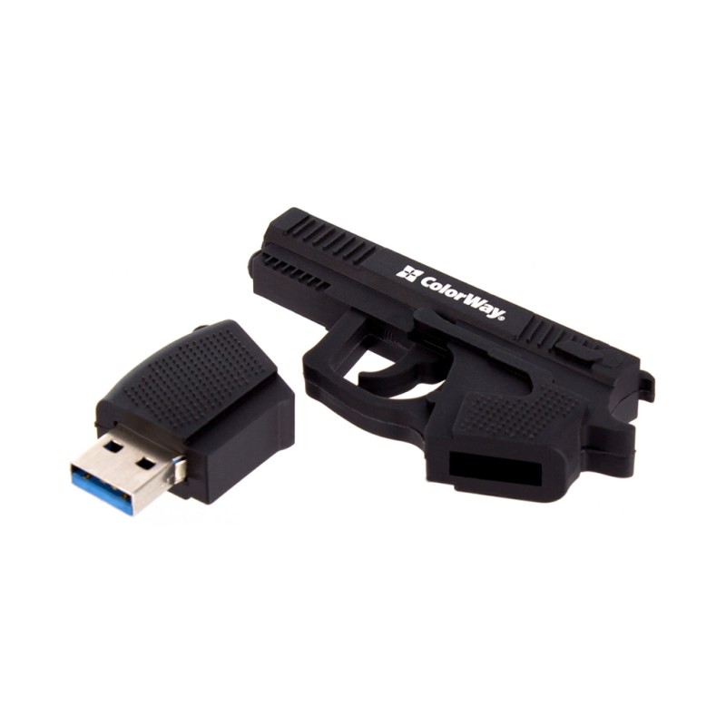 USB флеш накопитель ColorWay Pistol 64 GB 3.0 Black (CW-USBPL64)