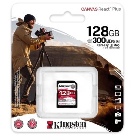 Карта памяти Kingston 128GB SDXC class 10 UHS-II U3 Canvas React Plus (SDR2/128GB)