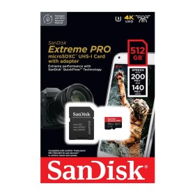 Карта памяти SanDisk 512 GB microSDXC UHS-I U3 Extreme Pro+SD Adapter