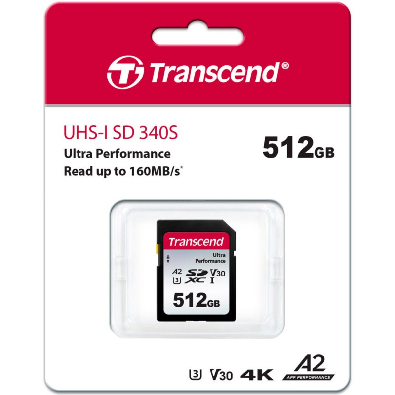 Карта пам'яті Transcend 512GB SD class 10 UHS-I U3 4K (TS512GSDC340S)