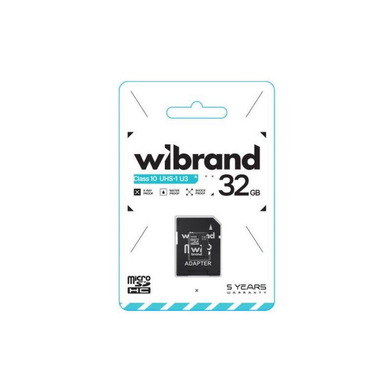 Карта памяти Wibrand 32GB microSD class 10 UHS-I U3 (WICDHU3/32GB-A)