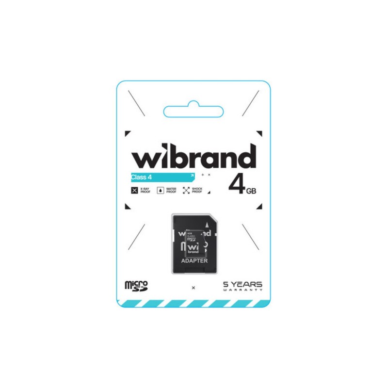 Карта памяти Wibrand 4GB microSD class 4 (WICDC4/4GB-A)