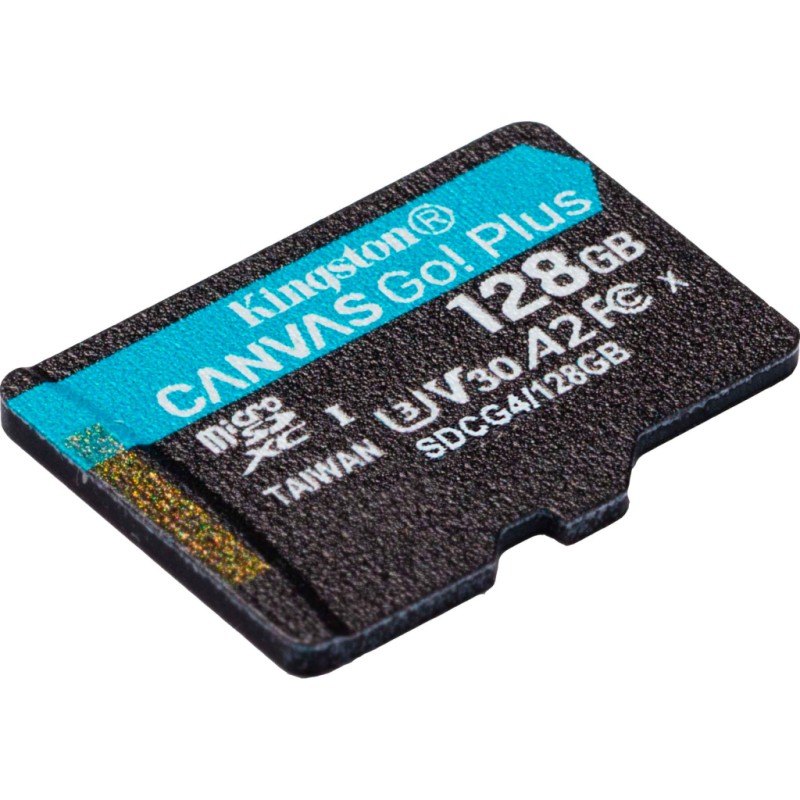 Карта памяти Kingston 128GB microSDXC сlass 10 UHS-I U3 V30 A2 Canvas Go Plus G4 (SDCG4/128GBSP)