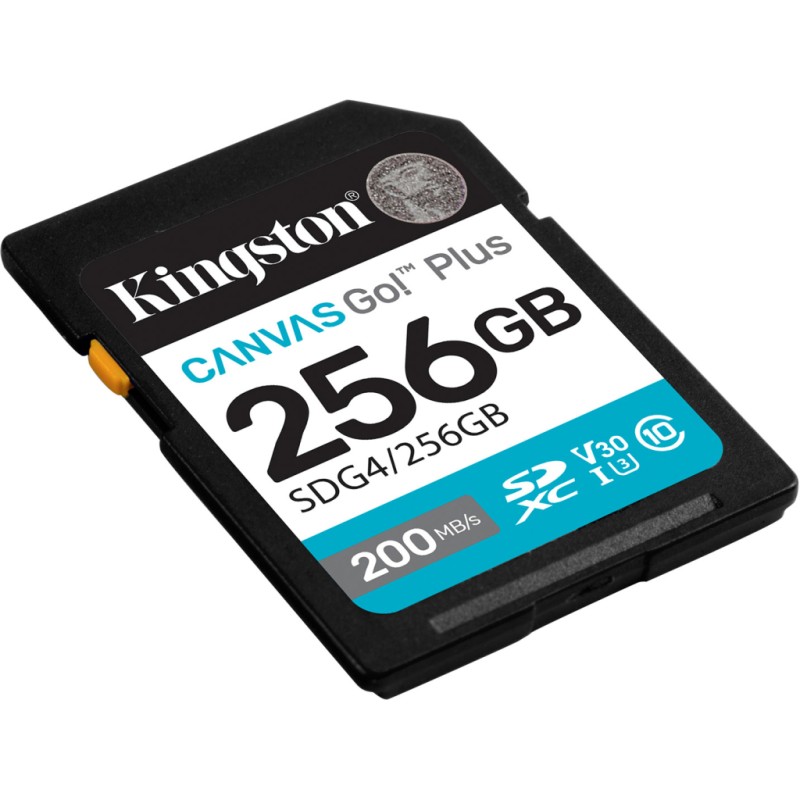 Карта памяти Kingston 256GB SDXC сlass 10 UHS-I U3 V30 Canvas Go Plus G4 (SDG4/256GB)