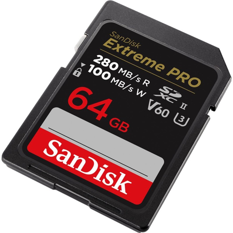 Карта пам'яті SanDisk 64GB SD class 10 UHS-I U3 V60 R280/W100MB/s Extreme PRO (SDSDXEP-064G-GN4IN)