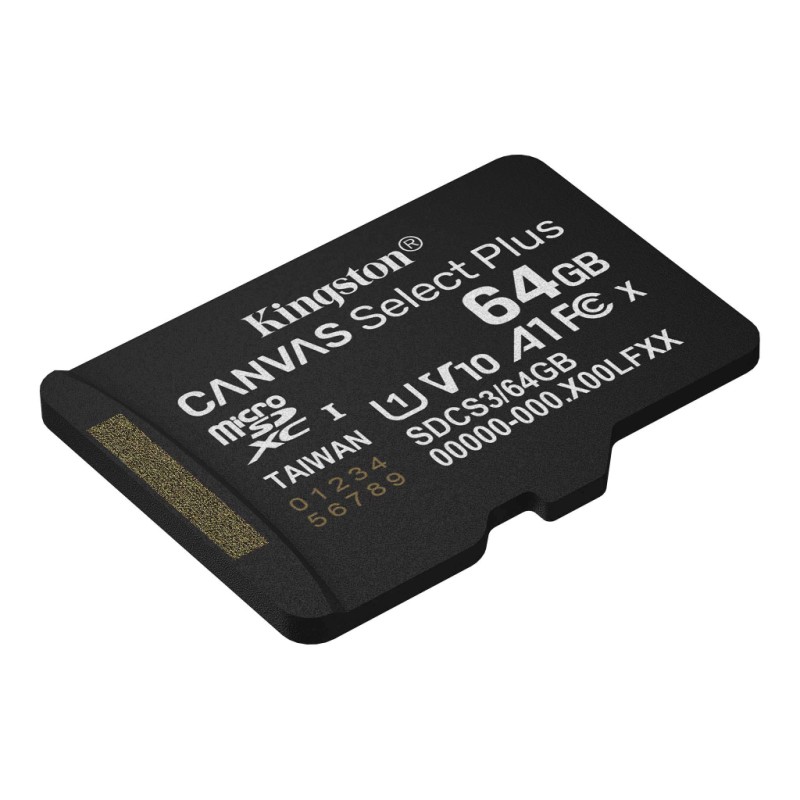 Карта памяти Kingston 64GB microSDXC class 10 UHS-I V10 A1 Canvas Select Plus (SDCS3/64GBSP)