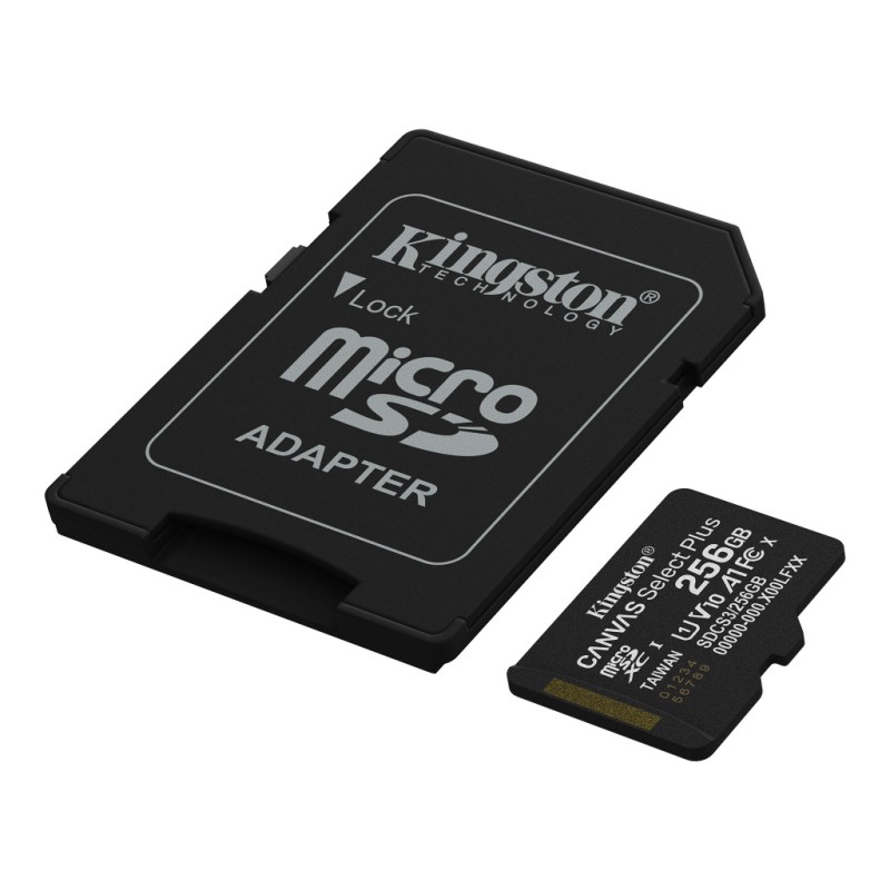 Карта пам'яті Kingston 256GB microSDXC class 10 UHS-I V10 A1 Canvas Select Plus (SDCS3/256GB)