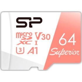 Карта памяти Silicon Power 64GB microSDXC class 10 UHS-I U3 V30 A1 Superior (SP064GBSTXDV3V20SP)
