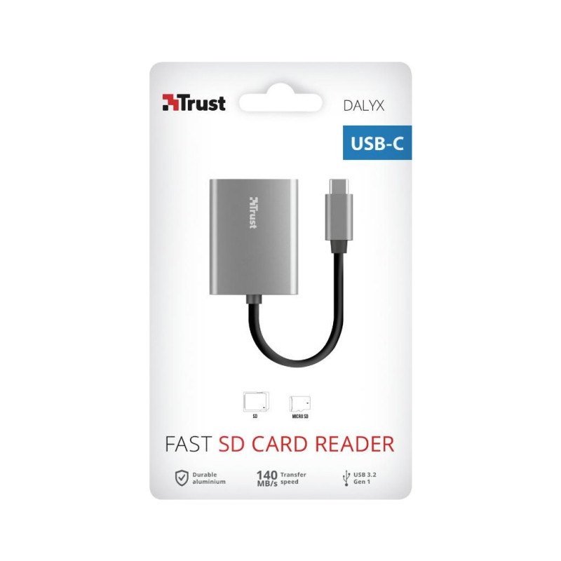 Считыватель флеш-карт Trust Dalyx Fast USB-С Card reader (24136)