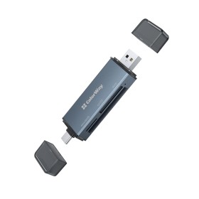 Считыватель флеш-карт ColorWay USB 2.0/USB-C to CF/SD/MicroSD (CW-CR-01)