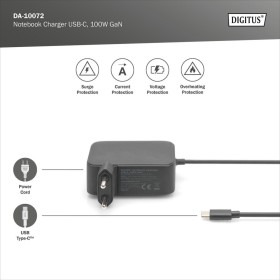 Блок питания к ноутбуку Digitus 100W USB-C GaN (DA-10072)