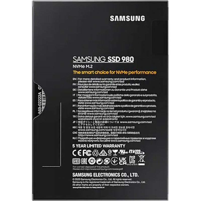 Накопитель SSD M.2 2280 250GB 980 series Samsung (MZ-V8V250BW)