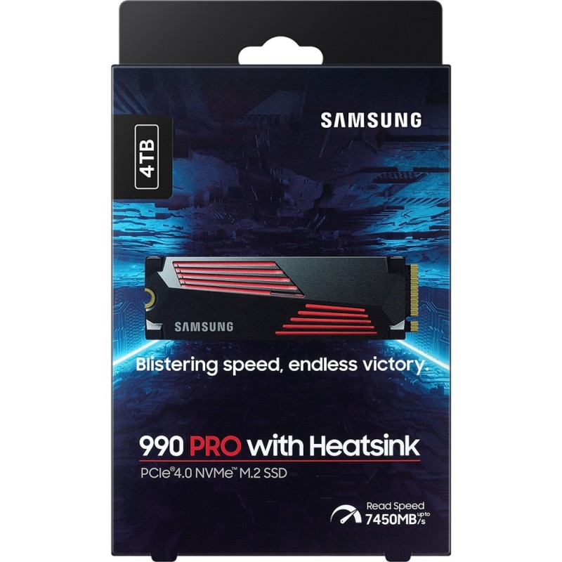 Накопитель SSD M.2 2280 4TB 990 PRO with Heatsink Samsung (MZ-V9P4T0CW)