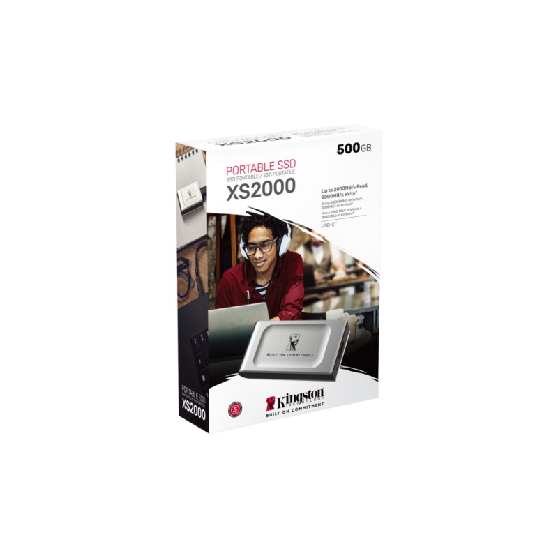 Накопитель SSD USB Type-C 500GB XS2000 Kingston (SXS2000/500GA)