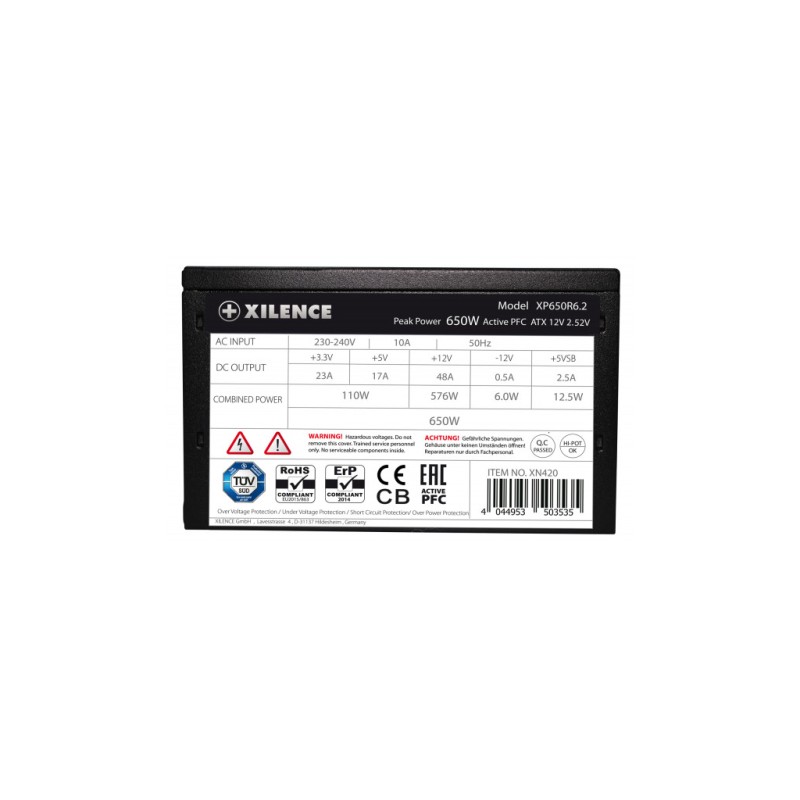 Блок питания Xilence 650W (XP650R6.2_Bulk)