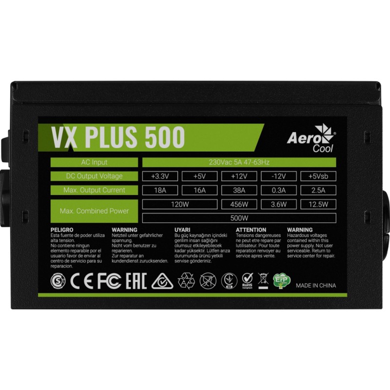 Блок питания AeroCool 500W VX Plus Stealth (ACPN-VS50NEY.12)