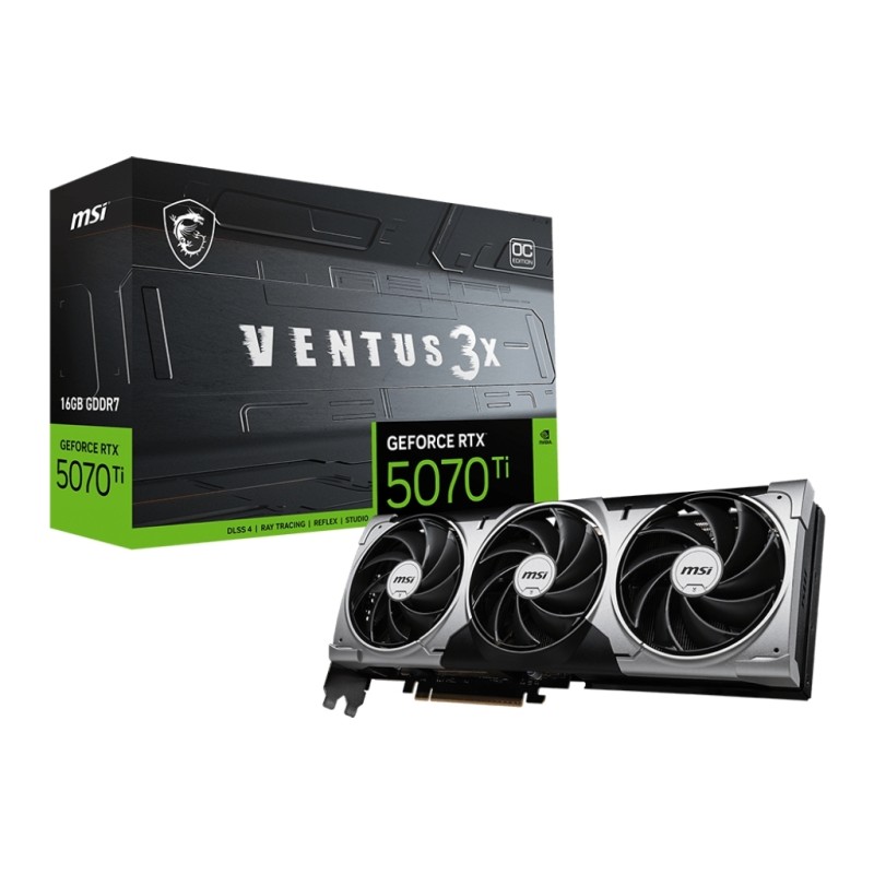 Видеокарта MSI GeForce RTX5070 Ti 16GB VENTUS 3X OC (RTX 5070 Ti 16G VENTUS 3X OC)