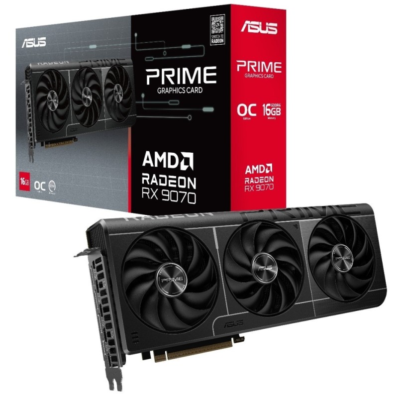 Видеокарта ASUS Radeon RX 9070 16Gb PRIME OC (PRIME-RX9070-O16G)