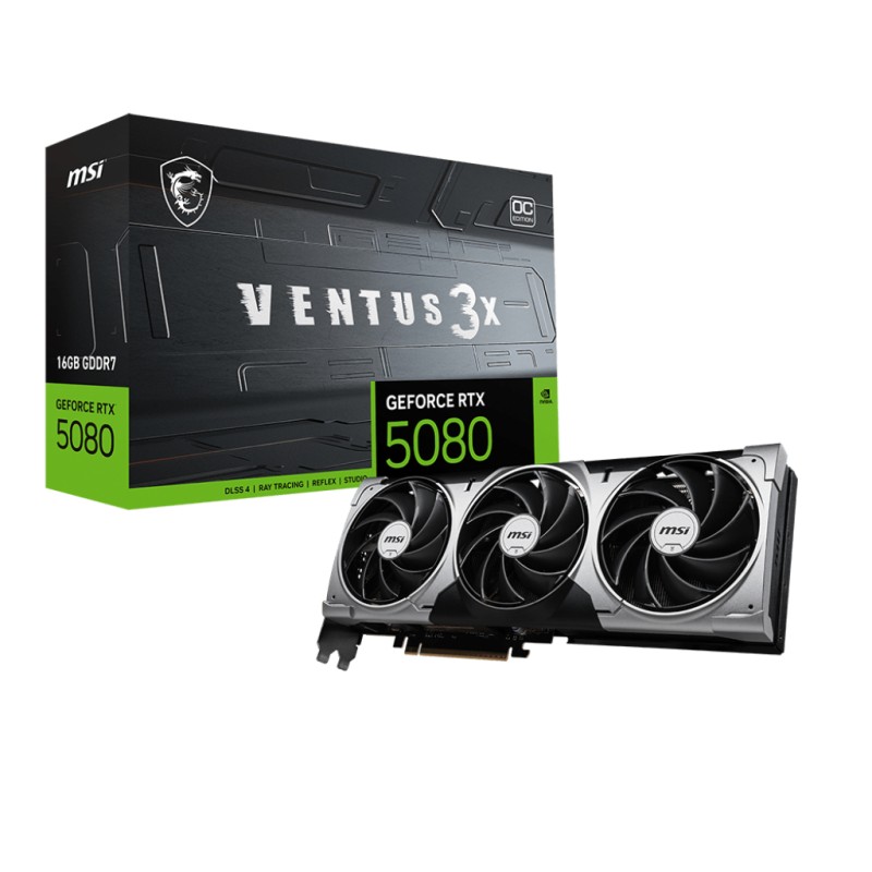 Видеокарта MSI GeForce RTX5080 16GB VENTUS 3X OC (RTX 5080 16G VENTUS 3X OC)