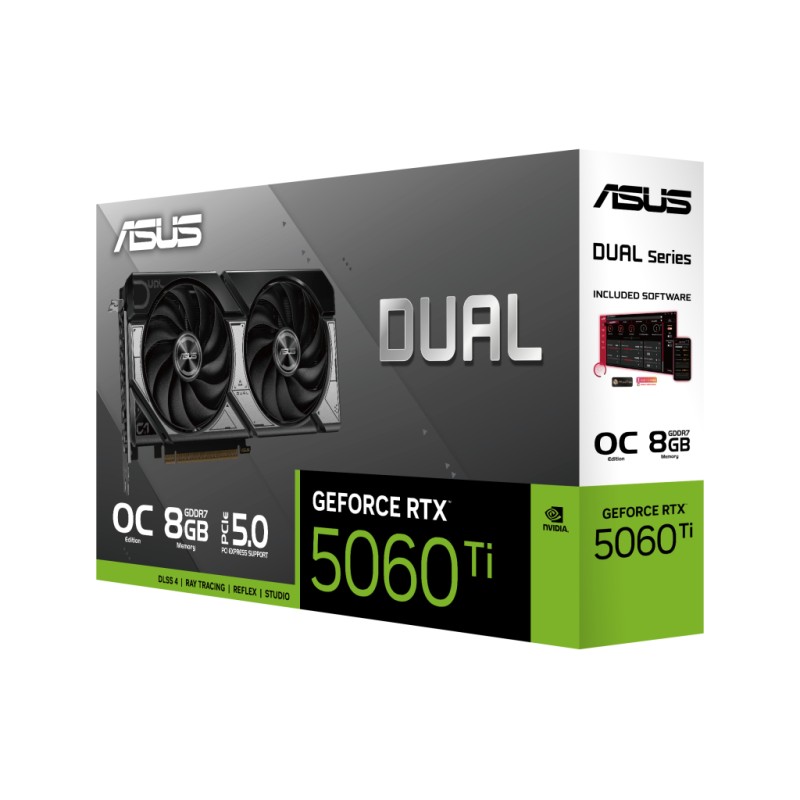 Видеокарта ASUS GeForce RTX5060Ti 8Gb DUAL OC (DUAL-RTX5060TI-O8G)