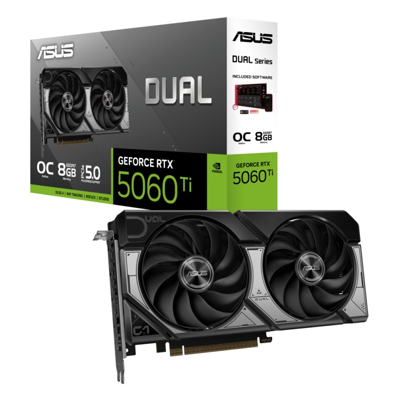 Видеокарта ASUS GeForce RTX5060Ti 8Gb DUAL OC (DUAL-RTX5060TI-O8G)