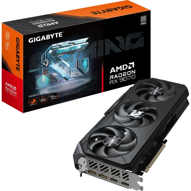 Видеокарта GIGABYTE Radeon RX 9070 16Gb GAMING OC (GV-R9070GAMING OC-16GD)