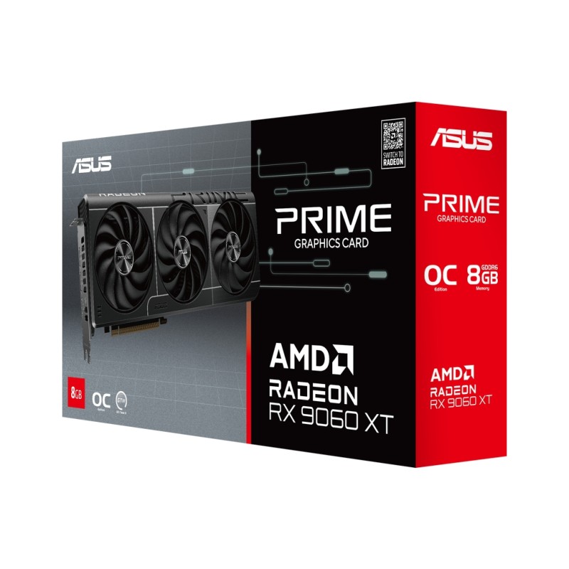 Видеокарта ASUS Radeon RX 9060 XT 8Gb PRIME OC (PRIME-RX9060XT-O8G)