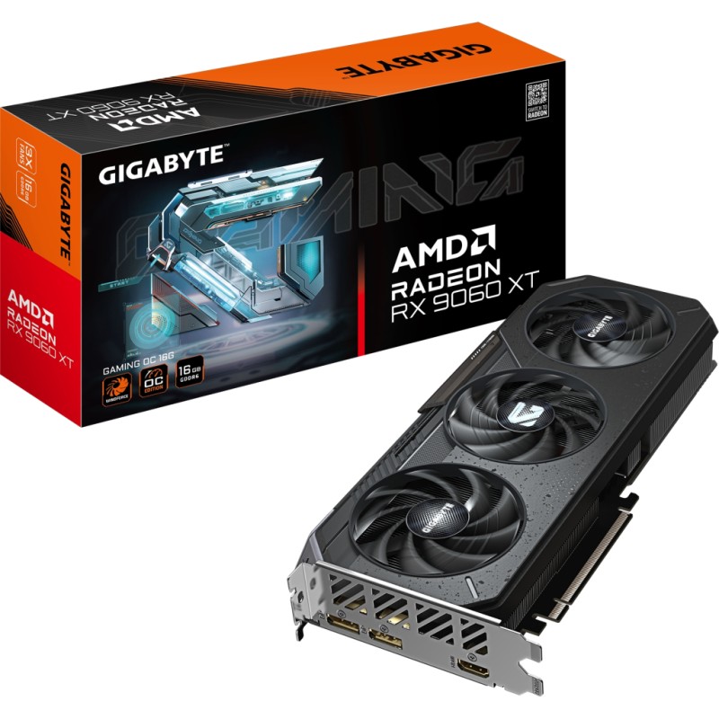 Видеокарта GIGABYTE Radeon RX 9060 XT 16Gb GAMING OC (GV-R9060XTGAMING OC-16GD)