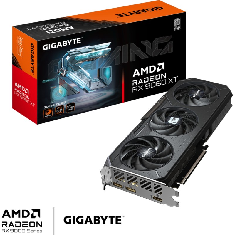 Видеокарта GIGABYTE Radeon RX 9060 XT 16Gb GAMING OC (GV-R9060XTGAMING OC-16GD)