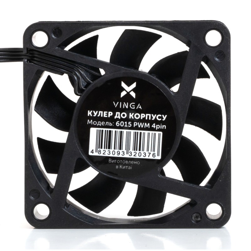 Кулер до корпусу Vinga 6015 PWM 4pin ОЕМ