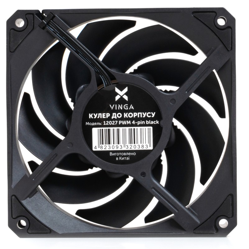 Кулер для корпуса Vinga 12027 PWM 4-pin black ОЕМ