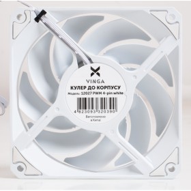 Кулер для корпуса Vinga 12027 PWM 4-pin white ОЕМ
