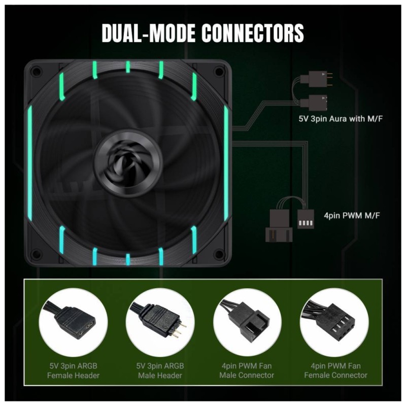 Кулер для корпуса Gamemax Tornado T12 ARGB