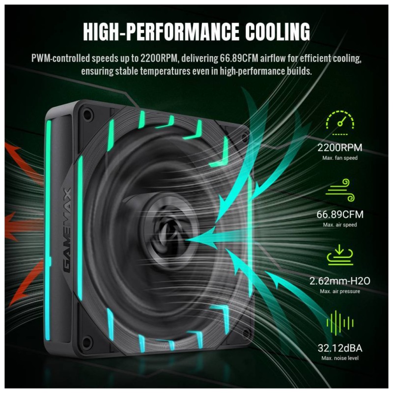 Кулер для корпуса Gamemax Tornado T12 ARGB