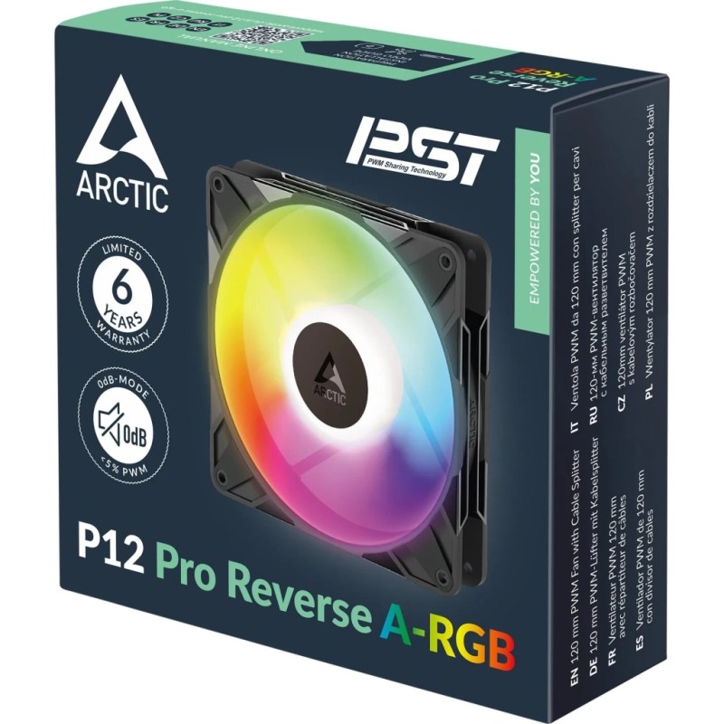 Кулер для корпуса Arctic P12 Pro Reverse A-RGB (ACFAN00322A)