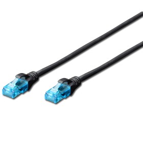 Патч-корд 0.5м, UTP, cat.5e, CCA, black Digitus (DK-1512-005/BL)