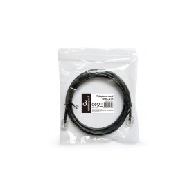 Патч-корд телефонный 2м RJ11 (6P4C) black Cablexpert (TC6P4CR-2M)