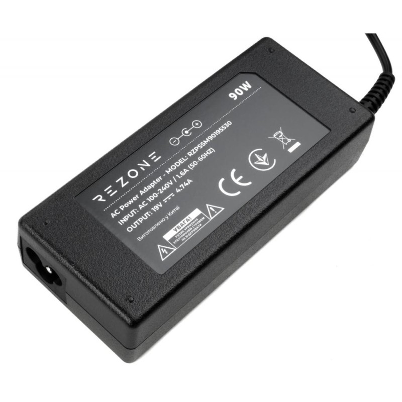 Блок питания к ноутбуку Rezone Samsung 90W 19V 4.74А 5.5*3.0 (RZPSSM90195530)